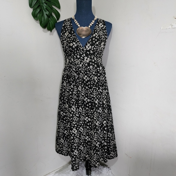 earth song Dresses & Skirts - Earth Song Black White Print Cotton  Summer Dress